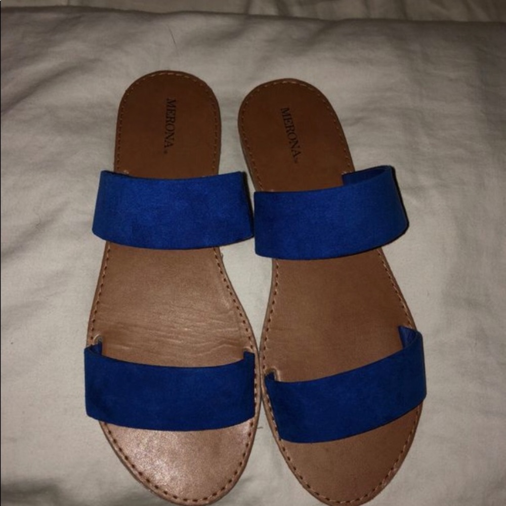 Royal blue sandals